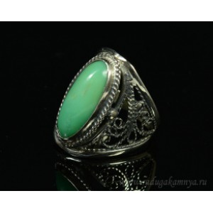 Кольцо хризопраз 15*26мм