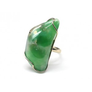 Кольцо с хризопразом 16*32мм