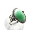 Кольцо хризопраз 15*22мм