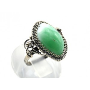 Кольцо хризопраз 15*22мм