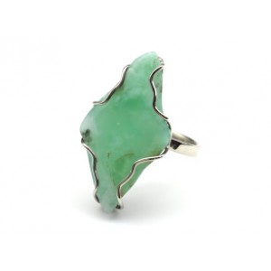 Кольцо с хризопразом 19*33мм