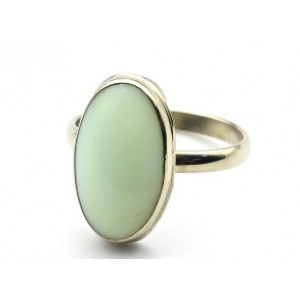 Кольцо хризопраз " Овал " 12*18мм