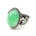 Кольцо хризопраз " Овал " 14*20мм