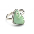 Кольцо хризопраз " Грация " 11*16мм