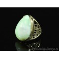 Кольцо хризопраз 19*27мм