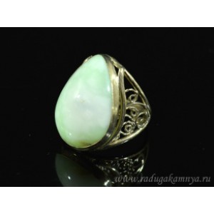 Кольцо хризопраз 19*27мм