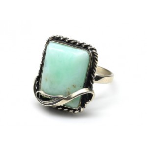 Кольцо с хризопразом 19*21мм