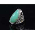 Кольцо хризопраз 15*28мм.