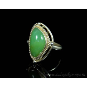 Кольцо хризопраз грация 17*24мм