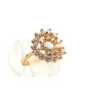 Кольцо циркон белый улитка  (иск.)