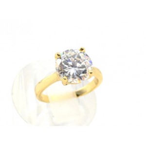 Кольцо циркон белый круг   (иск.)