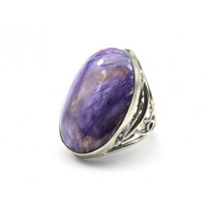 Кольцо с чароитом 20*31мм