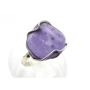 Кольцо с чароитом 15*15мм Кольцо с чароитом 15*15мм