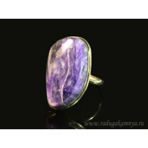 Кольцо чароит " Грация " 17*29мм Кольцо чароит " Грация " 17*29мм