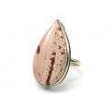 Кольцо с яшмой " Капля " 19*33мм