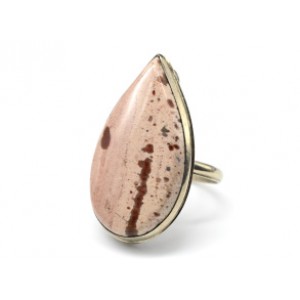 Кольцо с яшмой " Капля " 19*33мм