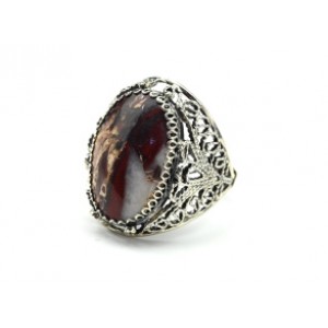 Кольцо яшма 17*25мм