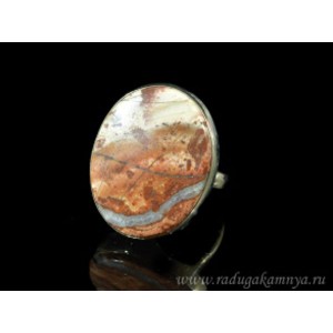 Кольцо с яшмой " Овал " 20*25мм