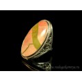 Кольцо яшма " Овал" 24*40мм.