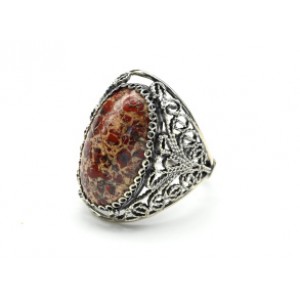 Кольцо яшма 13*26мм