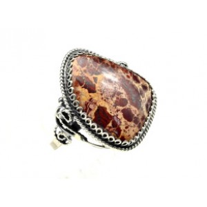 Кольцо с яшмой 21*23мм