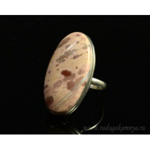 Кольцо яшма " Овал ", 20*35мм