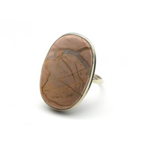 Кольцо яшма "Овал" 20*30мм