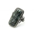 Кольцо серафинит "Прямоугольник" 15*31мм