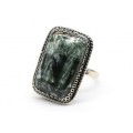 Кольцо серафинит " Прямоугольник " 18*25мм