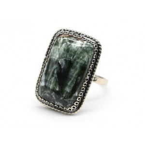 Кольцо серафинит " Прямоугольник " 18*25мм