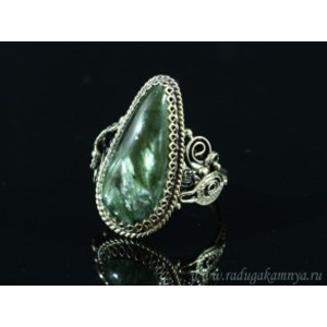 Кольцо серафинит " Капля " 14*27мм
