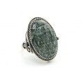 Кольцо серафинит " Овал " 22*31мм