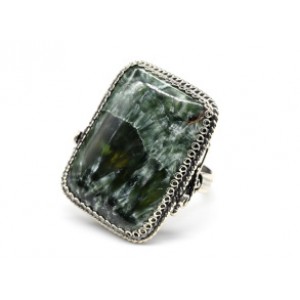 Кольцо серафинит " Прямоугольник " 23*31мм