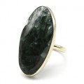 Кольцо с серафинитом " Овал " 16*32мм