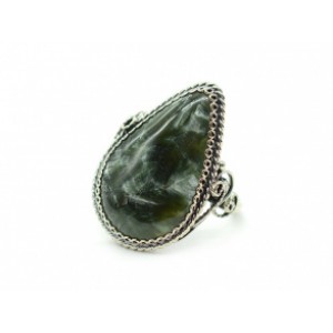 Кольцо серафинит " Капля " 19*30мм Кольцо серафинит " Капля " 19*30мм