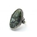 Кольцо серафинит "Овал" 22*35мм