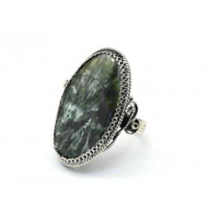 Кольцо серафинит "Овал" 22*35мм