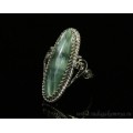 Кольцо серафинит овал, 12*30мм