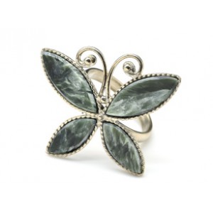 Кольцо серафинит " Бабочка ", 28*25мм.