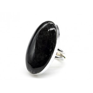 Кольцо актинолит " Овал " 19*34мм