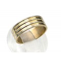 Кольцо "классическое" цвет золотистый, серебристый (иск.)