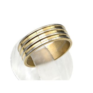 Кольцо "классическое" цвет золотистый, серебристый (иск.)