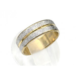 Кольцо с алмазным напылением "сахарная пыль" цвет золотистый (иск.)