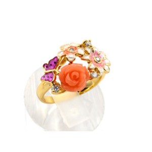 Кольцо цветок "Бабочка", (иск.) Кольцо цветок "Бабочка", (иск.)