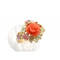 Кольцо цветок "Букет",  (иск.)