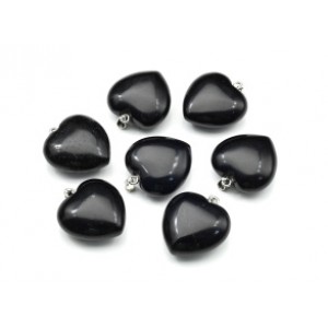 Кулон Сердце 25*25мм из агата черного Кулон Сердце 25*25мм из агата черного