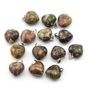 Кулон Сердце 20*20мм из агата цветочного Кулон Сердце 20*20мм из агата цветочного