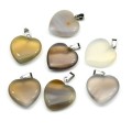 Кулон в виде сердца 20*20мм из агата бразильского