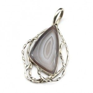 Кулон агат ботсвана 30*42мм