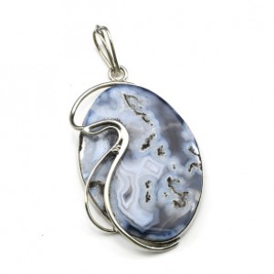 Кулон из агата тиманского 36*55мм.
